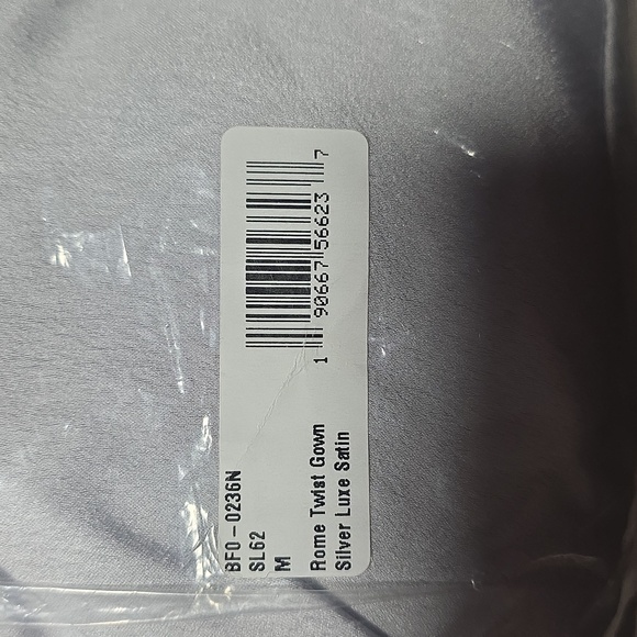 Silver Luxe Satin Rome Twist Gown Show Me Your Mumu - Picture 5 of 5